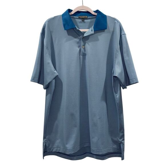 Peter Millar Summer Comfort Striped Performance Polo Shirt | Size L - Picture 1 of 11